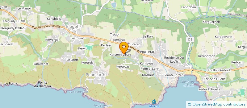 localisation de l'entreprise SCI TY KERVEN VIAN  PLOGOFF