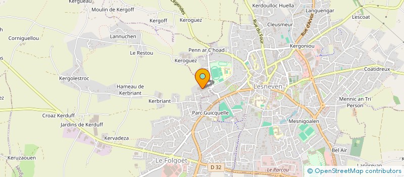 localisation de l'entreprise SCI TY ROUDAUT  LE FOLGOET