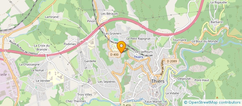 localisation de l'entreprise SCI TYBER  THIERS