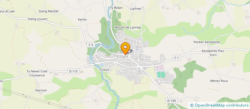 localisation de l'entreprise SCI TYGOLD  ELLIANT