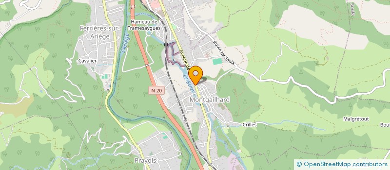 localisation de l'entreprise SCI TYNA à MONTGAILHARD