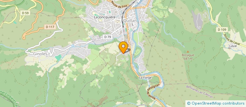 localisation de l'entreprise SCI TYRA  QUILLAN