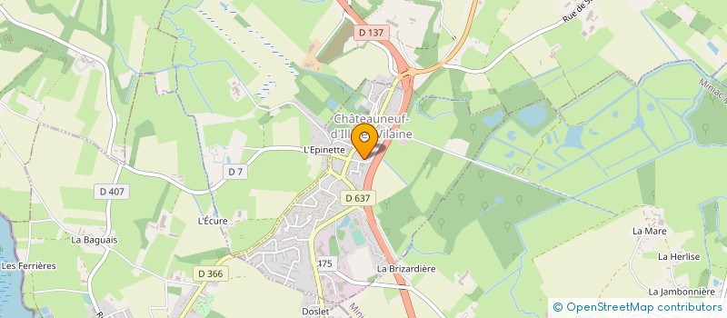 localisation de l'entreprise SCI UBUD  CHATEAUNEUF-D'ILLE-ET-VILAINE