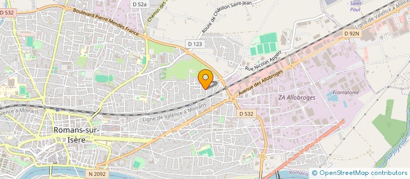 localisation de l'entreprise SCI UGUR  ROMANS-SUR-ISERE