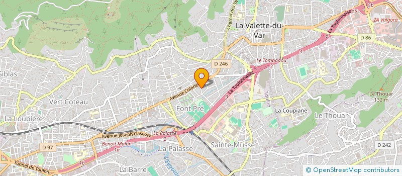 localisation de l'entreprise SCI ULYSSE  TOULON