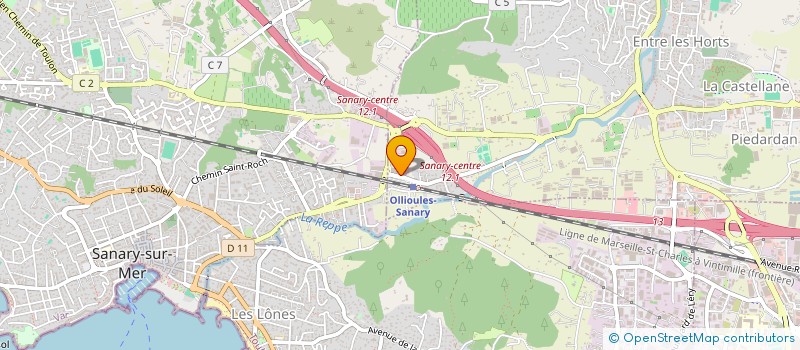 localisation de l'entreprise SCI UNAI  OLLIOULES