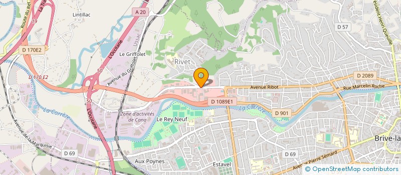 localisation de l'entreprise SCI UNDERNHER à BRIVE-LA-GAILLARDE