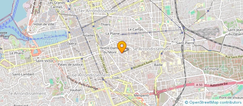localisation de l'entreprise SCI UNE CHOSE L'AUTRE  MARSEILLE
