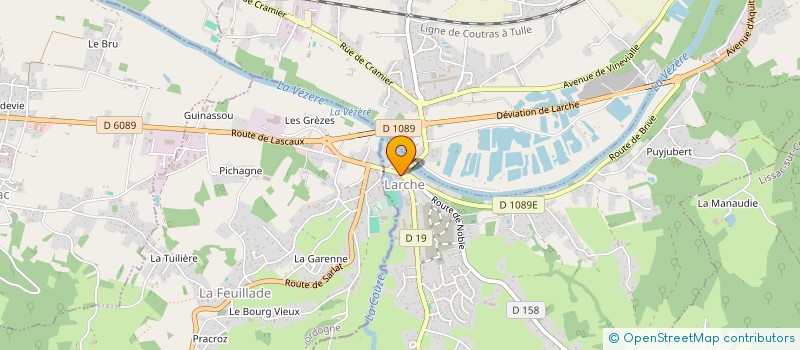 localisation de l'entreprise SCI UNION TOURISTIQUE DE LA CORREZE  LARCHE