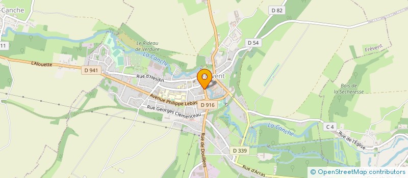 localisation de l'entreprise SCI UNIPHARMA  FREVENT