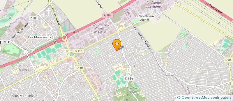 localisation de l'entreprise SCI UNIVERS  TREMBLAY-EN-FRANCE