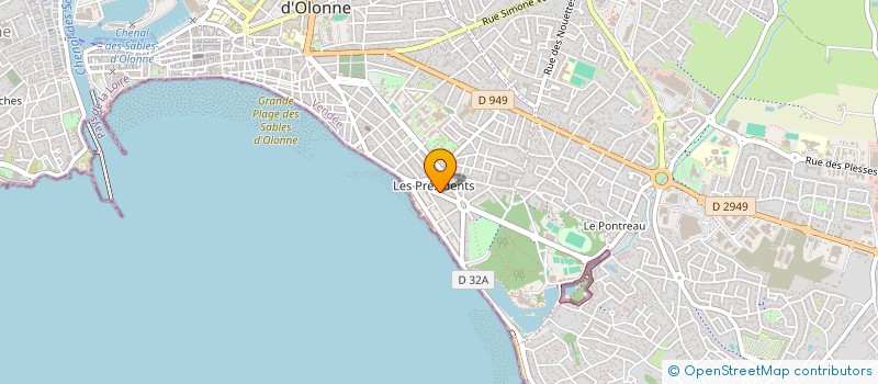 localisation de l'entreprise SCI UNIVERS à LES SABLES D'OLONNE