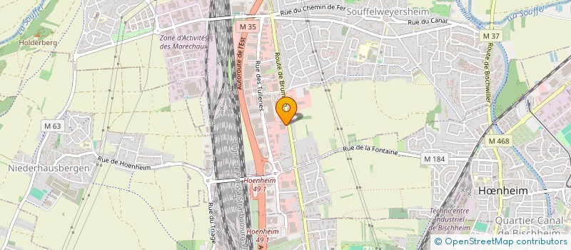 localisation de l'entreprise SCI UNIVERSAL  SOUFFELWEYERSHEIM