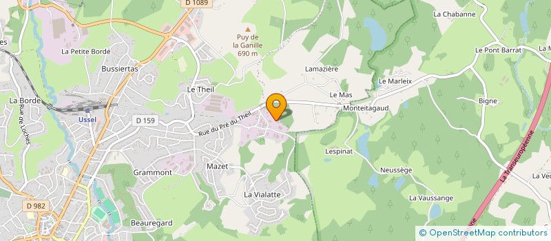 localisation de l'entreprise SCI USSELLOISE à USSEL