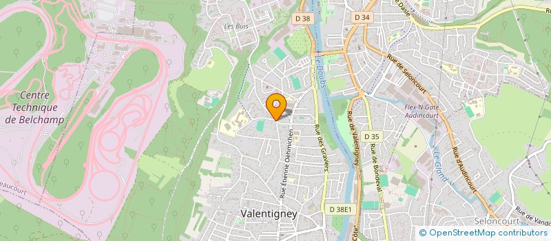 localisation de l'entreprise SCI USTA 2  VALENTIGNEY