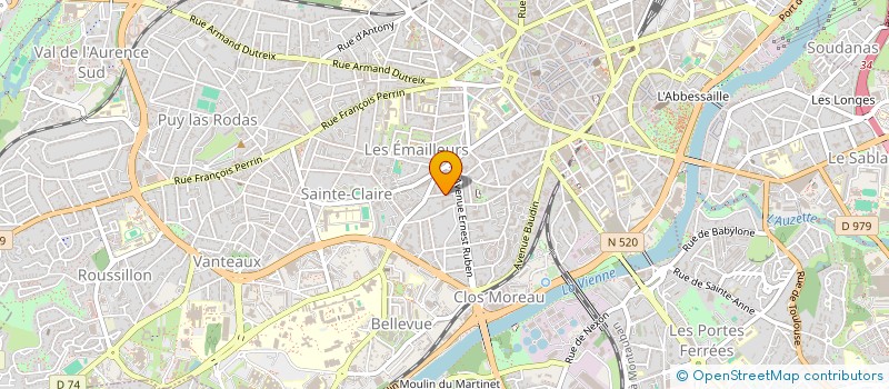 localisation de l'entreprise SCI USTILIM à LIMOGES