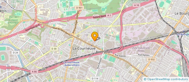 localisation de l'entreprise SCI UTP à LA COURNEUVE