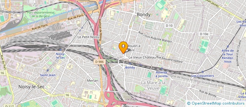 localisation de l'entreprise SCI UZI  BONDY