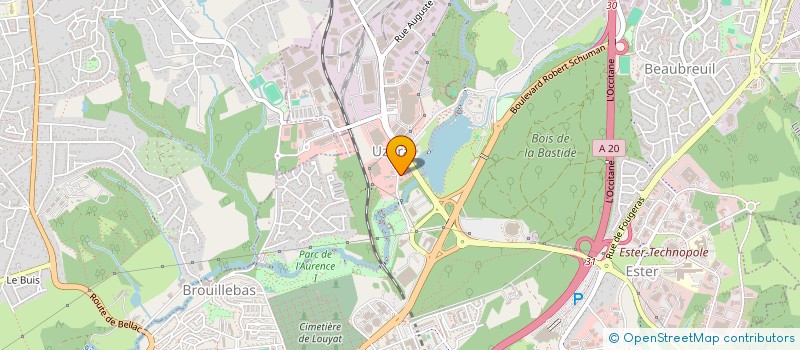 localisation de l'entreprise SCI UZURAT  LIMOGES