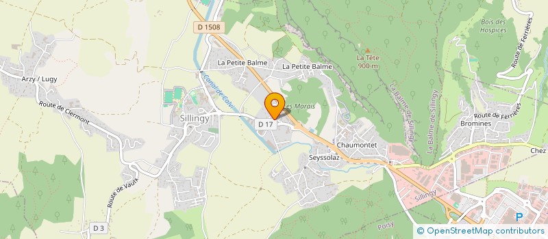 localisation de l'entreprise SCI V.A.  SILLINGY