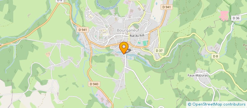 localisation de l'entreprise SCI V - F à BOURGANEUF