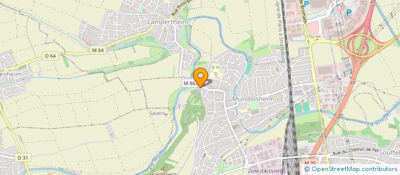 localisation de l'entreprise SCI V.F.B  MUNDOLSHEIM