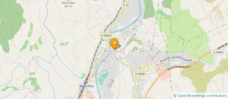 localisation de l'entreprise SCI V.M.2.J  BEDARIEUX