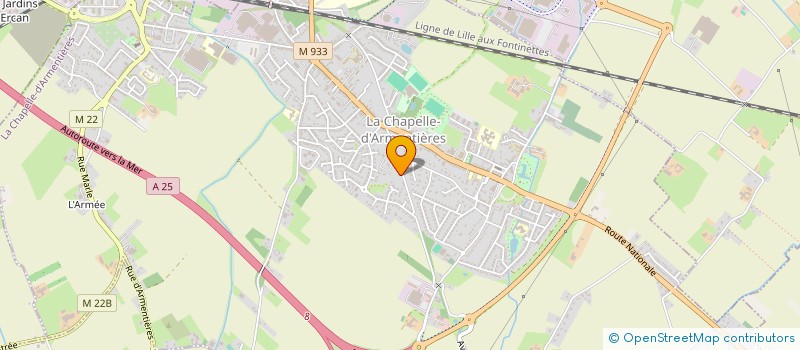 localisation de l'entreprise SCI V.M.E VANDEVELDE  LA CHAPELLE-D'ARMENTIERES