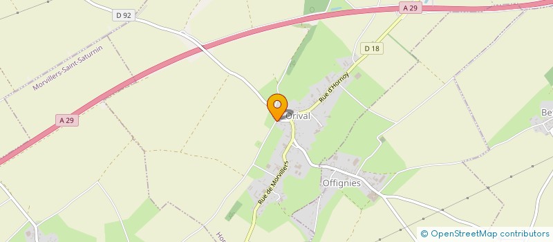 localisation de l'entreprise SCI V.O.S.G  HORNOY-LE-BOURG