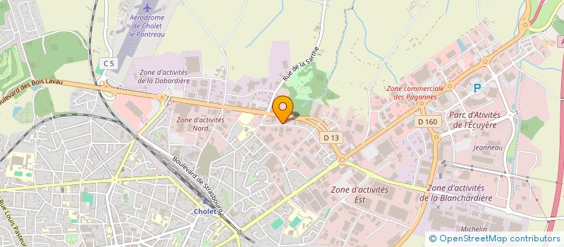 localisation de l'entreprise SCI V.TEC à CHOLET