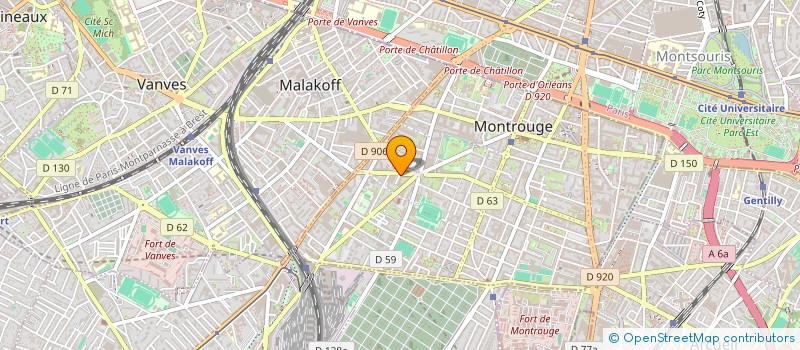 localisation de l'entreprise SCI V.U IMMOBILIER  MONTROUGE