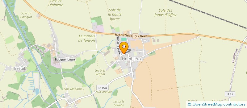 localisation de l'entreprise SCI V4A  HOMBLEUX