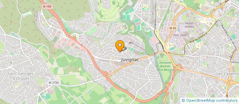 localisation de l'entreprise SCI V7 à JUVIGNAC