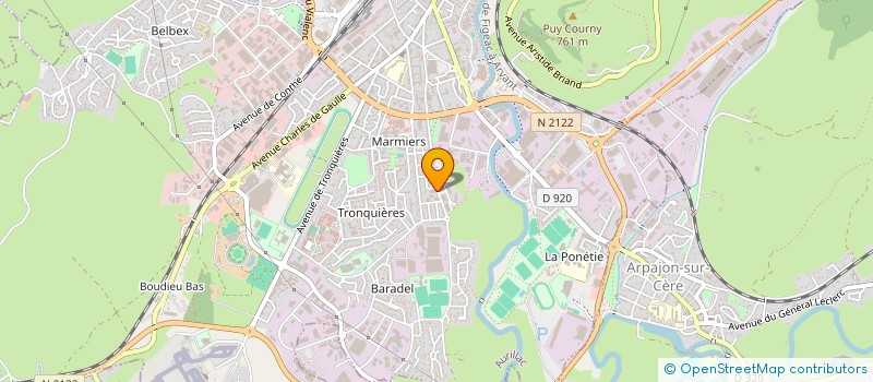 localisation de l'entreprise SCI VABRET à AURILLAC