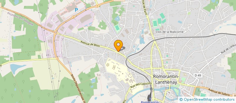 localisation de l'entreprise SCI VACEM  ROMORANTIN-LANTHENAY