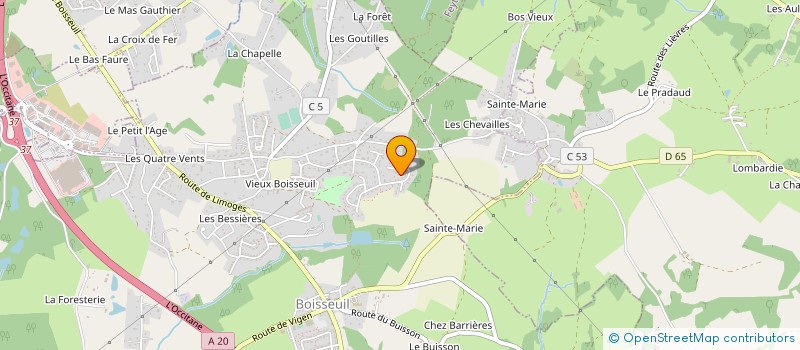 localisation de l'entreprise SCI VACOAS à FEYTIAT