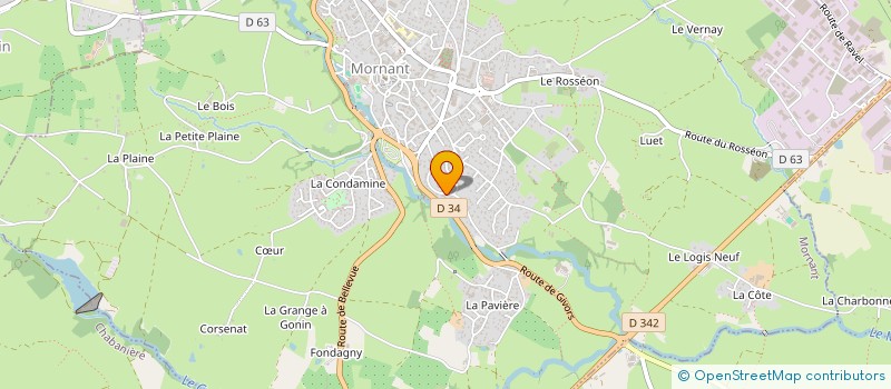 localisation de l'entreprise SCI VACS  MORNANT