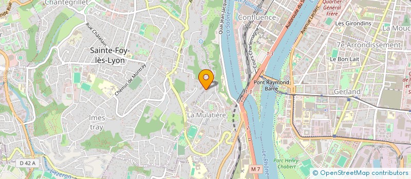 localisation de l'entreprise SCI VADEBOIN-BARTHE  LA MULATIERE