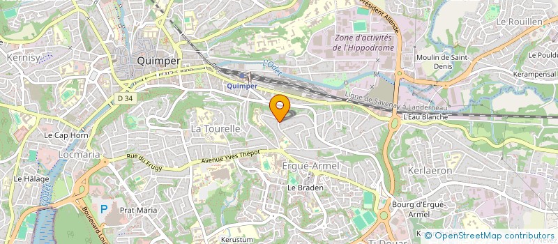 localisation de l'entreprise SCI VADON CHEREL  QUIMPER