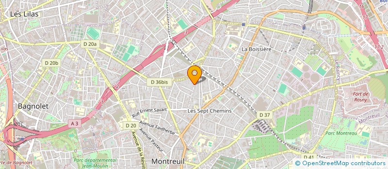 localisation de l'entreprise SCI VAG à MONTREUIL