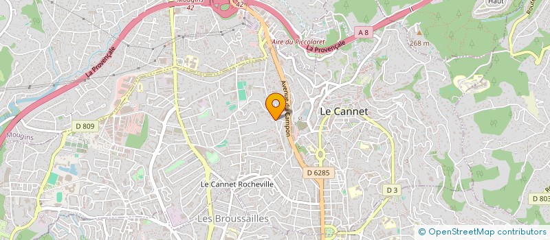 localisation de l'entreprise SCI VAGLIANO à LE CANNET
