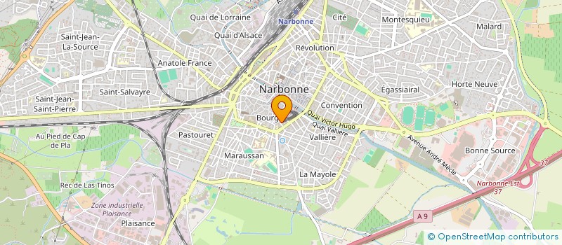 localisation de l'entreprise SCI VAILLANT à NARBONNE