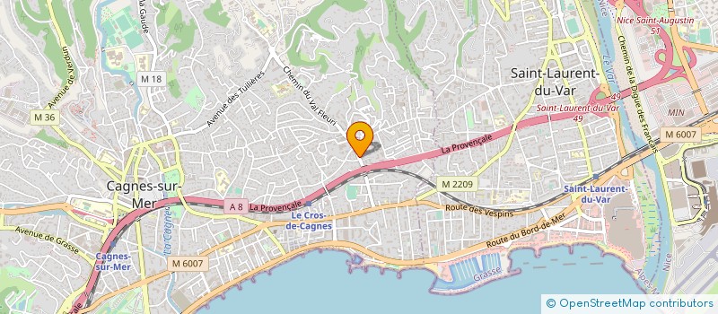 localisation de l'entreprise SCI VAL CENTER à CAGNES-SUR-MER