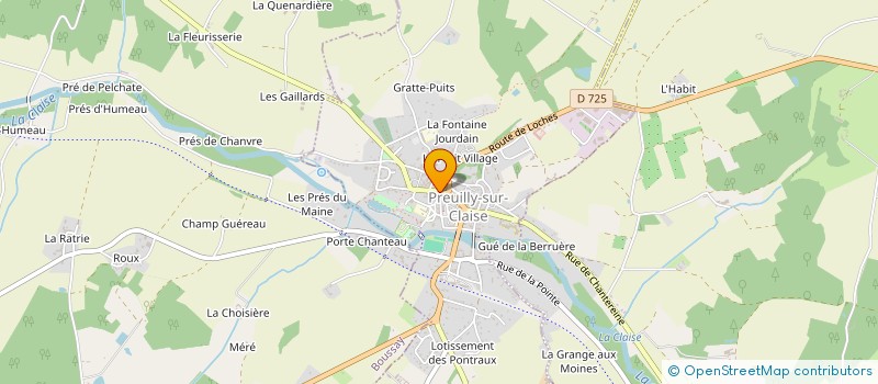 localisation de l'entreprise SCI VAL DE CLAISE  PREUILLY-SUR-CLAISE