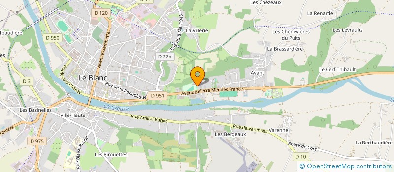 localisation de l'entreprise SCI VAL DE CREUSE à LE BLANC