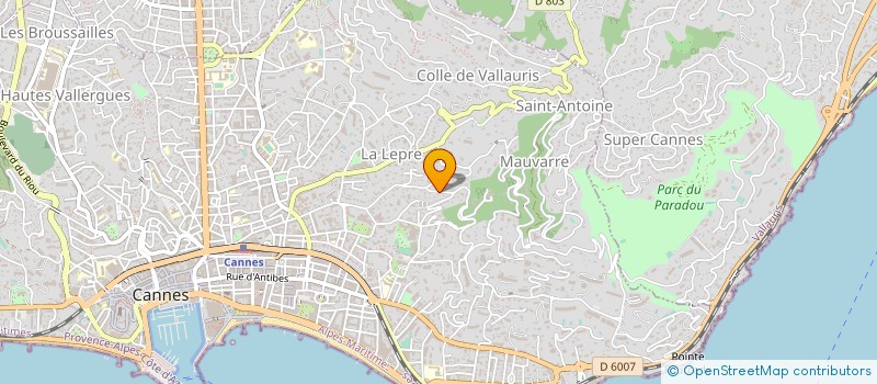localisation de l'entreprise SCI VAL DE CROIX à CANNES
