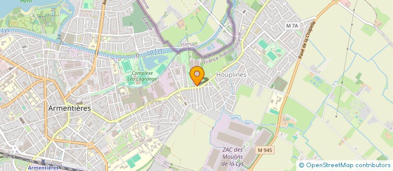 localisation de l'entreprise SCI VAL DE LYS  HOUPLINES