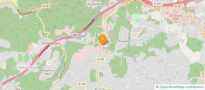 localisation de l'entreprise SCI VAL SOLEIL à VALLAURIS