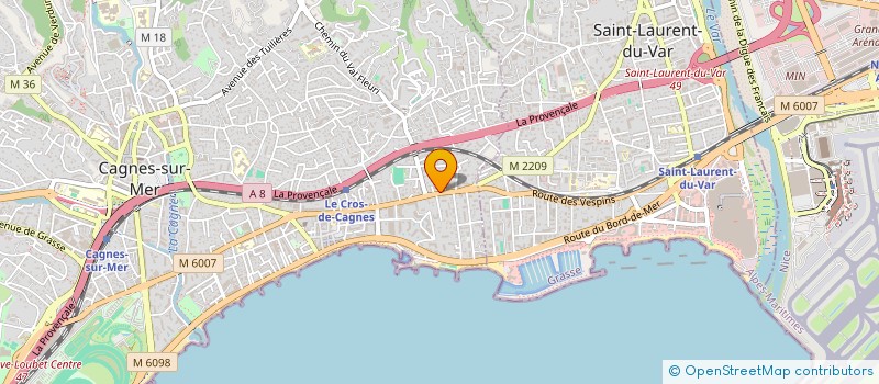 localisation de l'entreprise SCI VAL TRANQUILLE à CAGNES-SUR-MER
