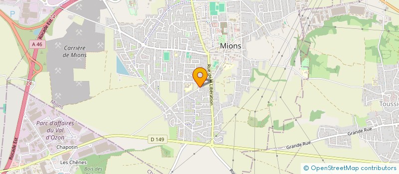 localisation de l'entreprise SCI VAL69  MIONS